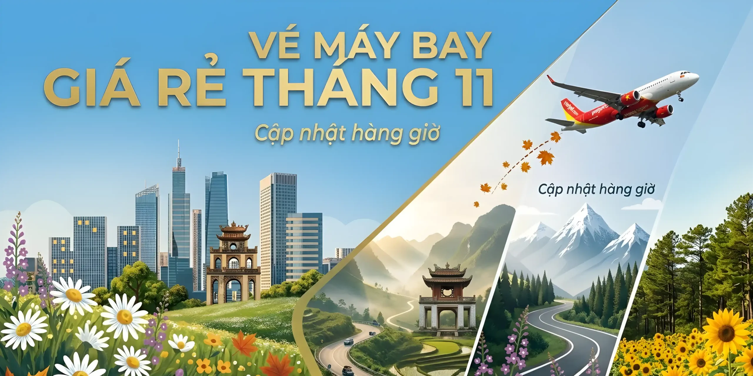 Vé máy bay giá rẻ tháng 11: Tận hưởng mùa đông và hành trình săn vé tiết kiệm