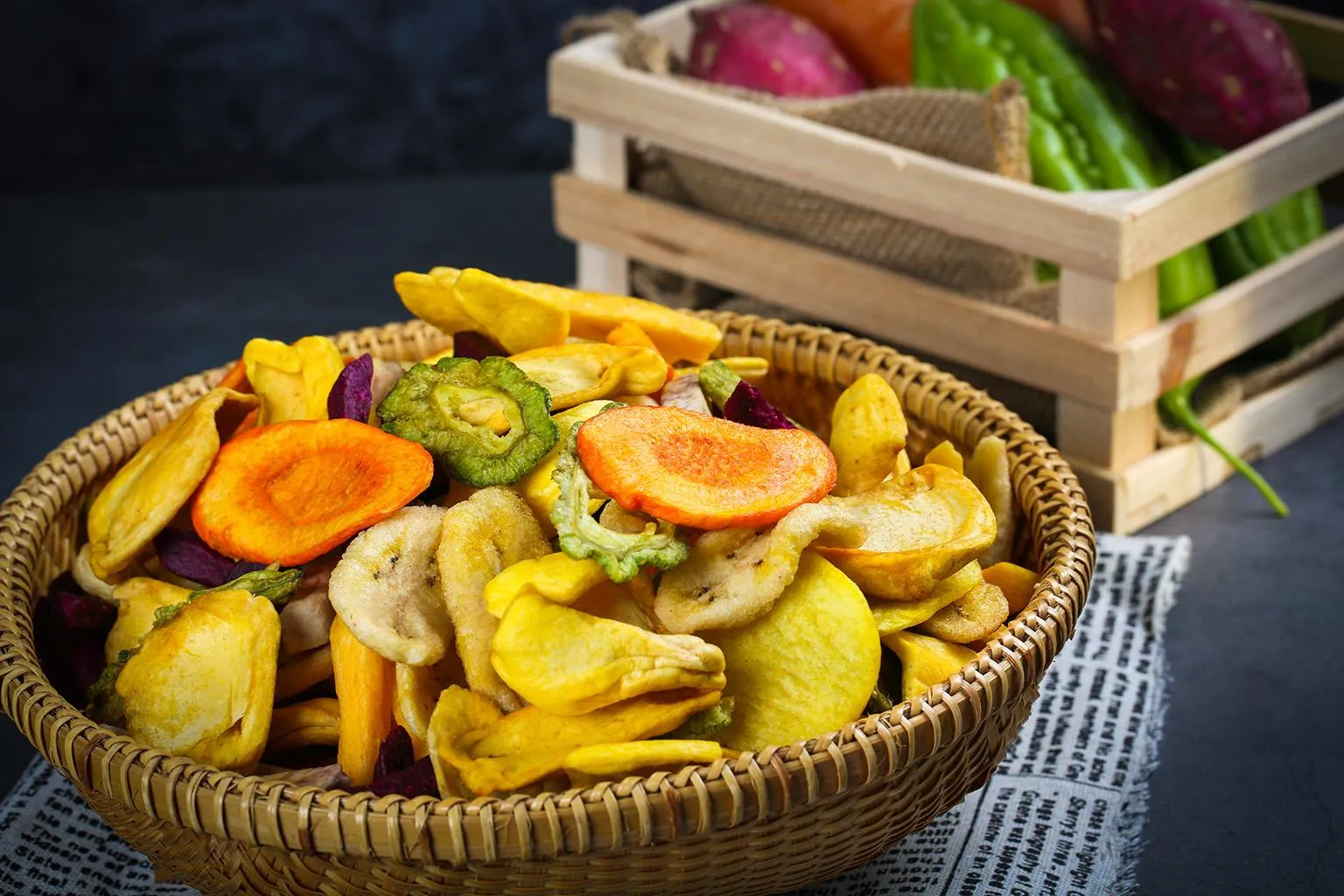 Trái cây sấy giữ được hương vị tự nhiên và độ ngọt đặc trưng.