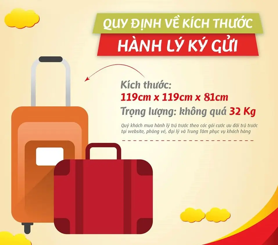 Quy định hành lý ký gửi của hãng Vietjet