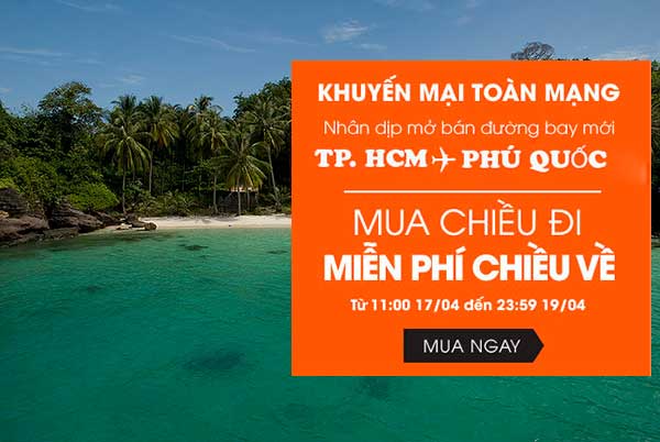 Vé máy bay đi Phú Quốc giá rẻ 450K