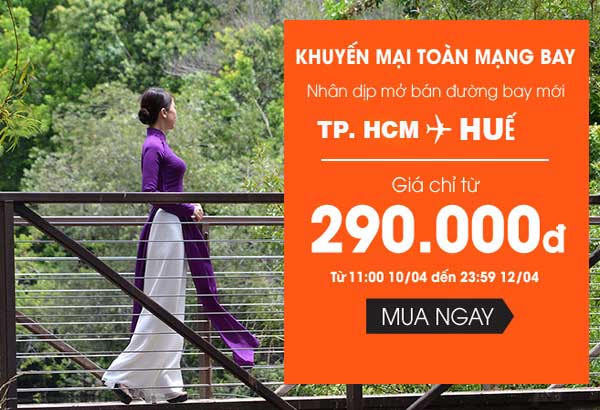 Vé máy bay giá rẻ đi Huế tháng 5 chỉ 290k