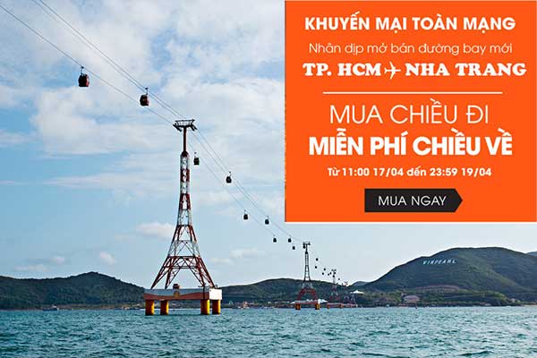 Vé máy bay khuyến mãi đi Nha Trang 450K