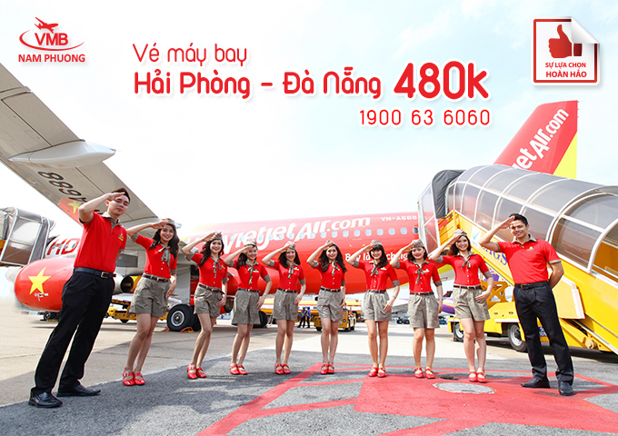 Vé máy bay khuyến mãi Hải Phòng-Đà Nẵng 480k