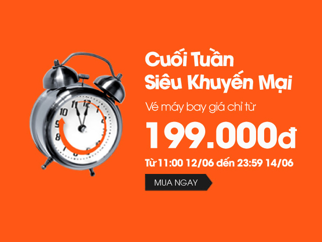 Vé máy bay khuyến mãi tháng 10 giá chỉ 199k