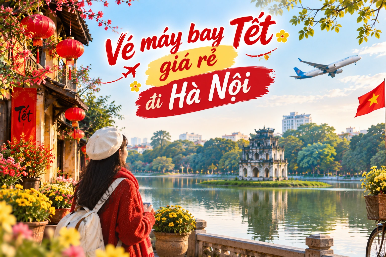 Vé máy bay Tết giá rẻ đi Hà Nội, cẩm nang săn vé giá tốt