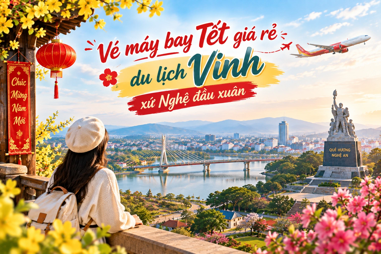 Vé máy bay Tết giá rẻ du lịch Vinh, xứ Nghệ đầu xuân