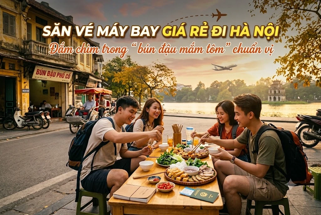 Săn Vé Máy Bay Giá Rẻ Đi Hà Nội, Đắm Chìm Trong “Bún Đậu Mắm Tôm”