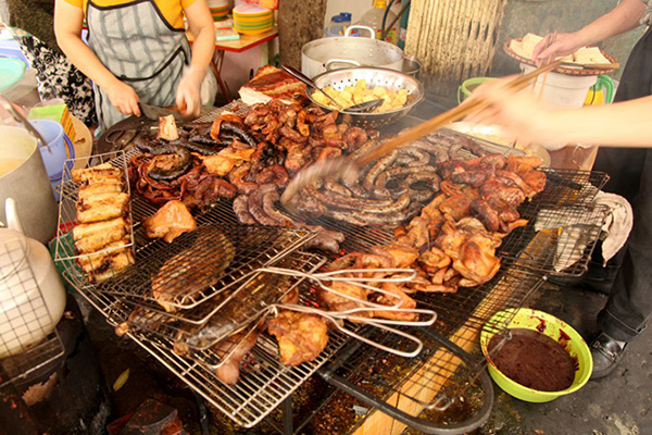 Bún đậu lòng nướng