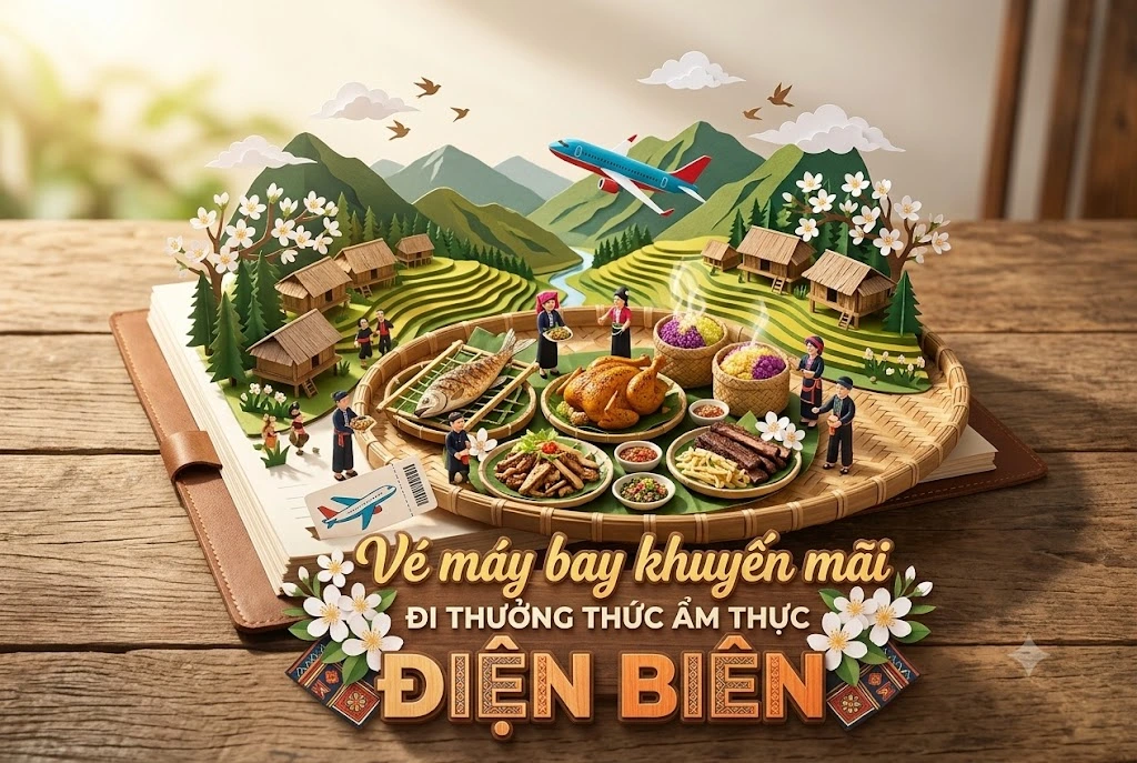 Vé máy bay khuyến mãi đi thưởng thức ẩm thực Điện Biên