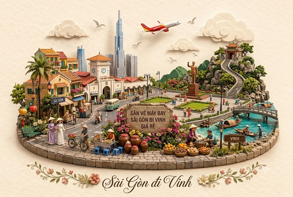 “Đổi Gió” Về Xứ Nghệ: Săn Vé Máy Bay Sài Gòn Đi Vinh Giá Rẻ
