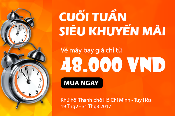 Cuối tuần siêu khuyến mãi vé máy bay 48k của Pacific Airlines