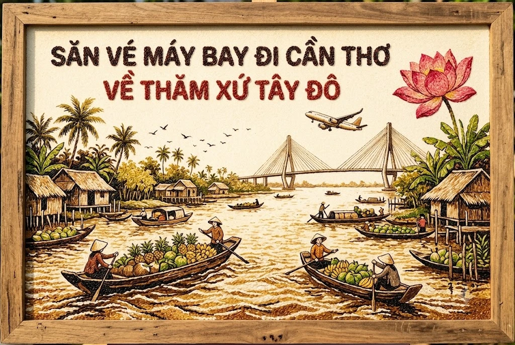 Săn vé máy bay giá rẻ đi Cần Thơ: Về thăm xứ Tây Đô gạo trắng nước trong