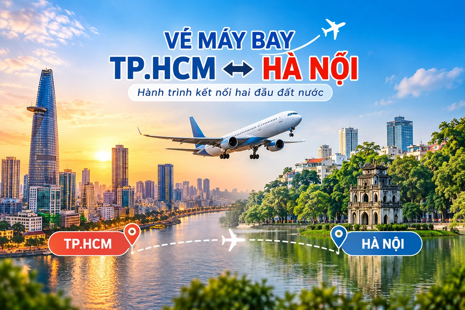Săn Vé Máy Bay Từ TPHCM Đi Hà Nội: Trọn Bộ Bí Kíp Vi Vu Thủ Đô Cho Người Sài Gòn
