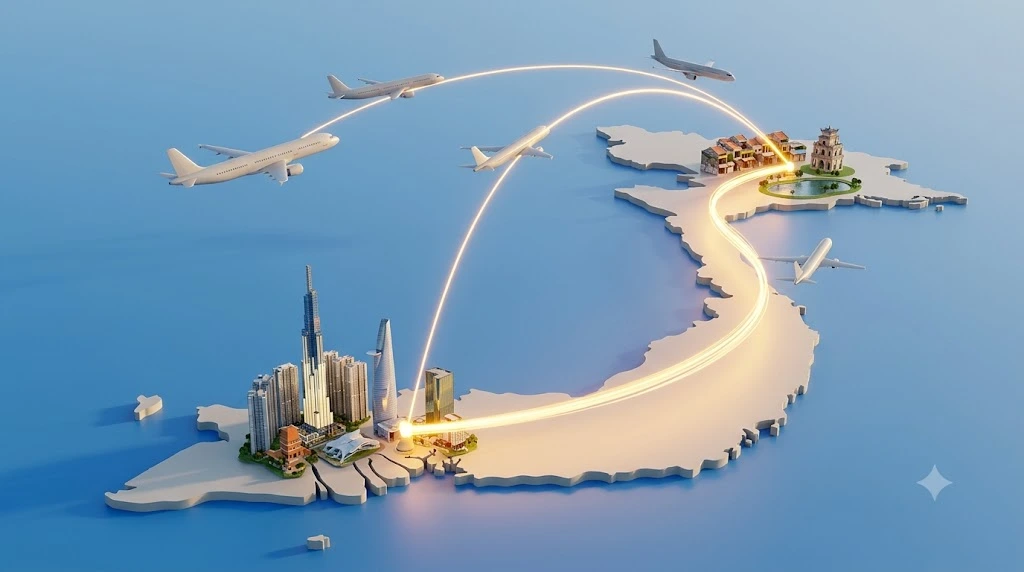Tổng quan hành trình bay HCM-HN sơ lược và chi tiết