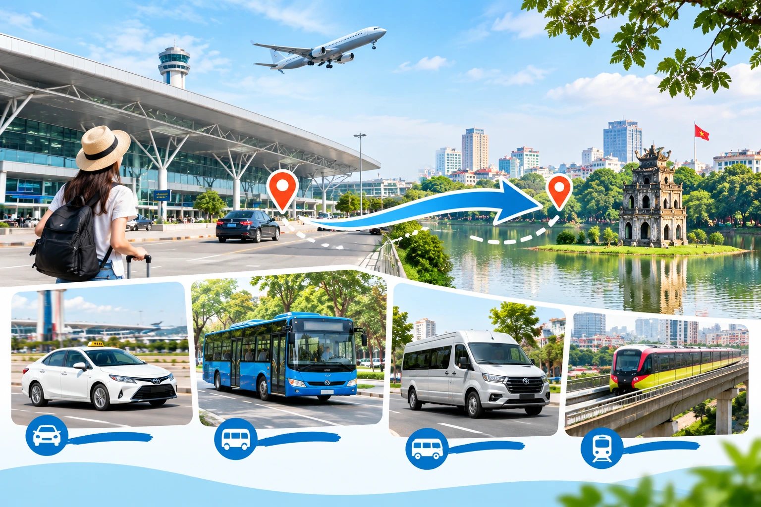 Hướng dẫn cách di chuyển nhanh và thuận tiện cho người lần đầu đi máy bay