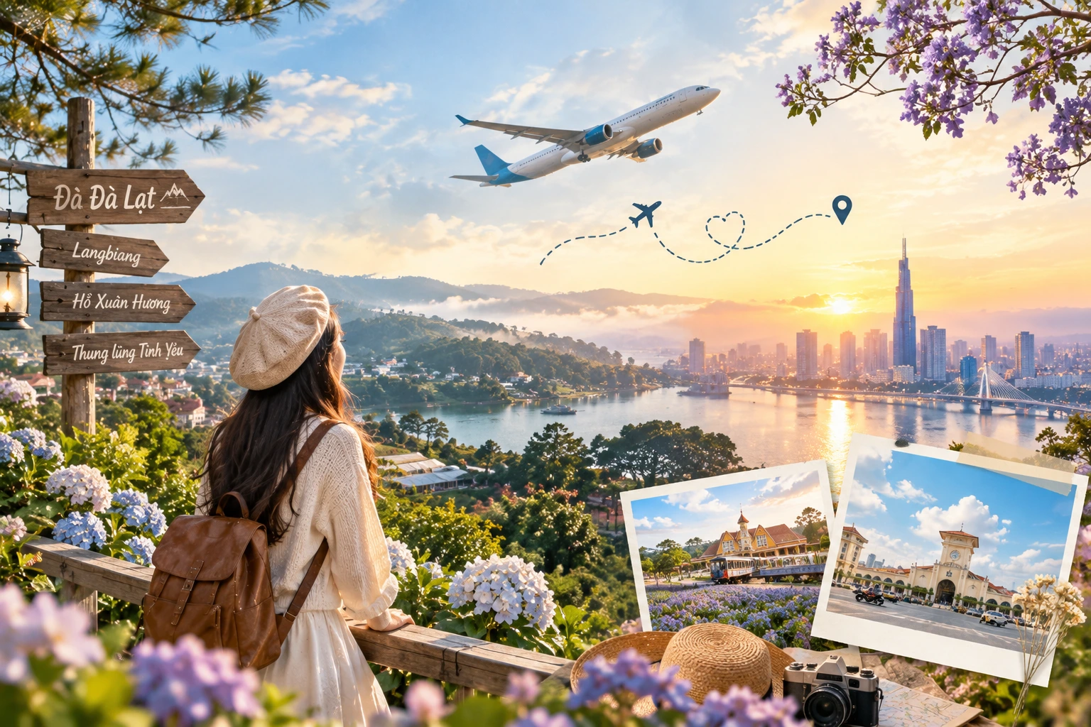 Vé máy bay Đà Lạt Sài Gòn siêu hấp dẫn chỉ từ 90.000 đồng
