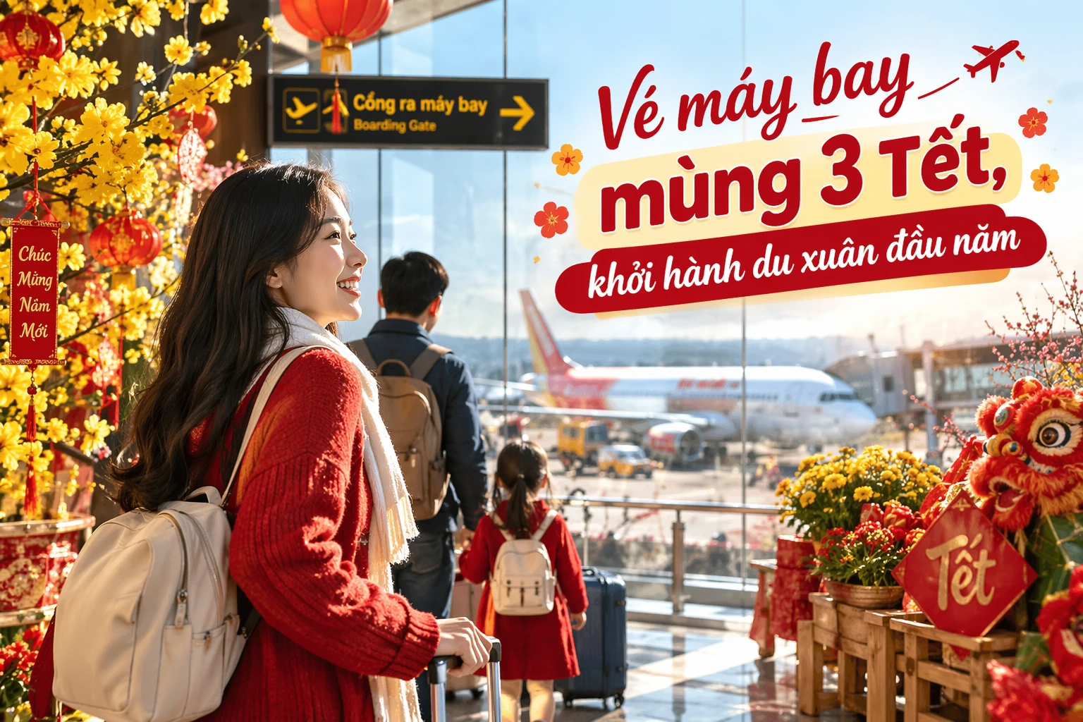Vé máy bay mùng 3 Tết, khởi hành du xuân đầu năm