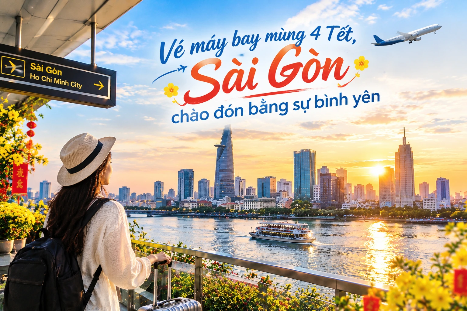 Vé máy bay mùng 4 Tết, Sài Gòn chào đón bằng sự bình yên