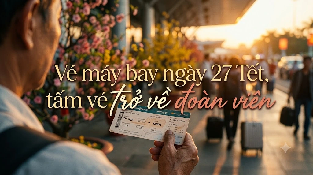 Vé máy bay ngày 27 Tết, tấm vé trở về đoàn viên