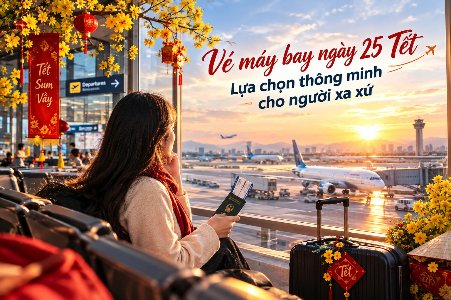 Vé máy bay ngày 25 Tết, lựa chọn thông minh cho người xa xứ