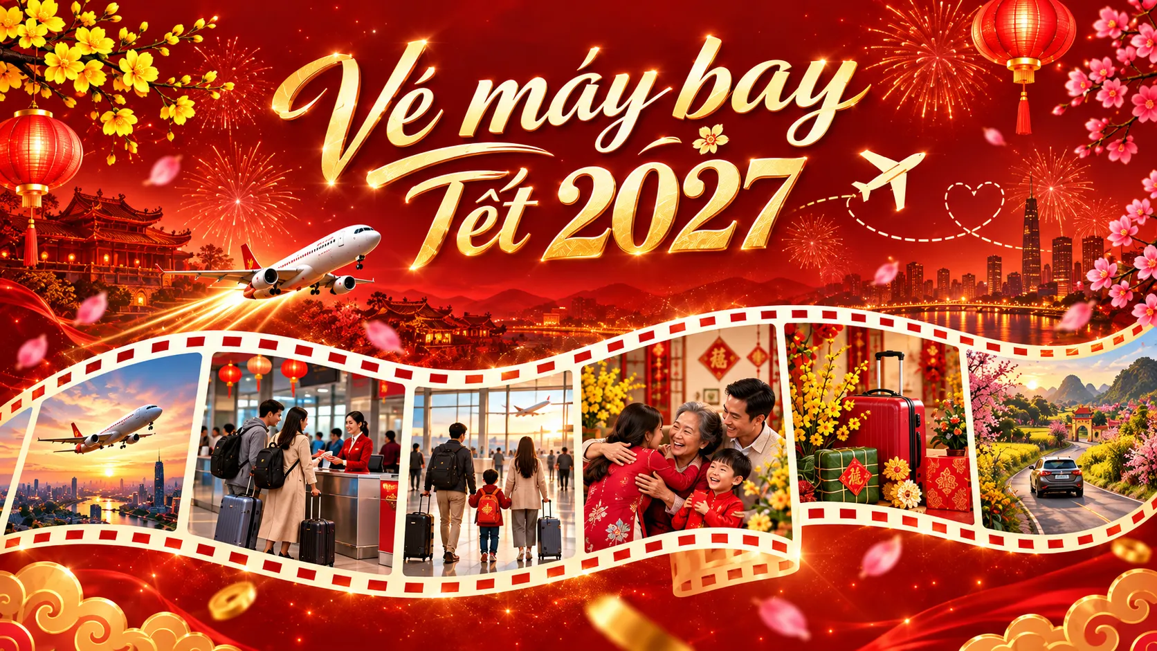 Giá vé máy bay Tết 2027, hành trình về nhà trọn vẹn yêu thương