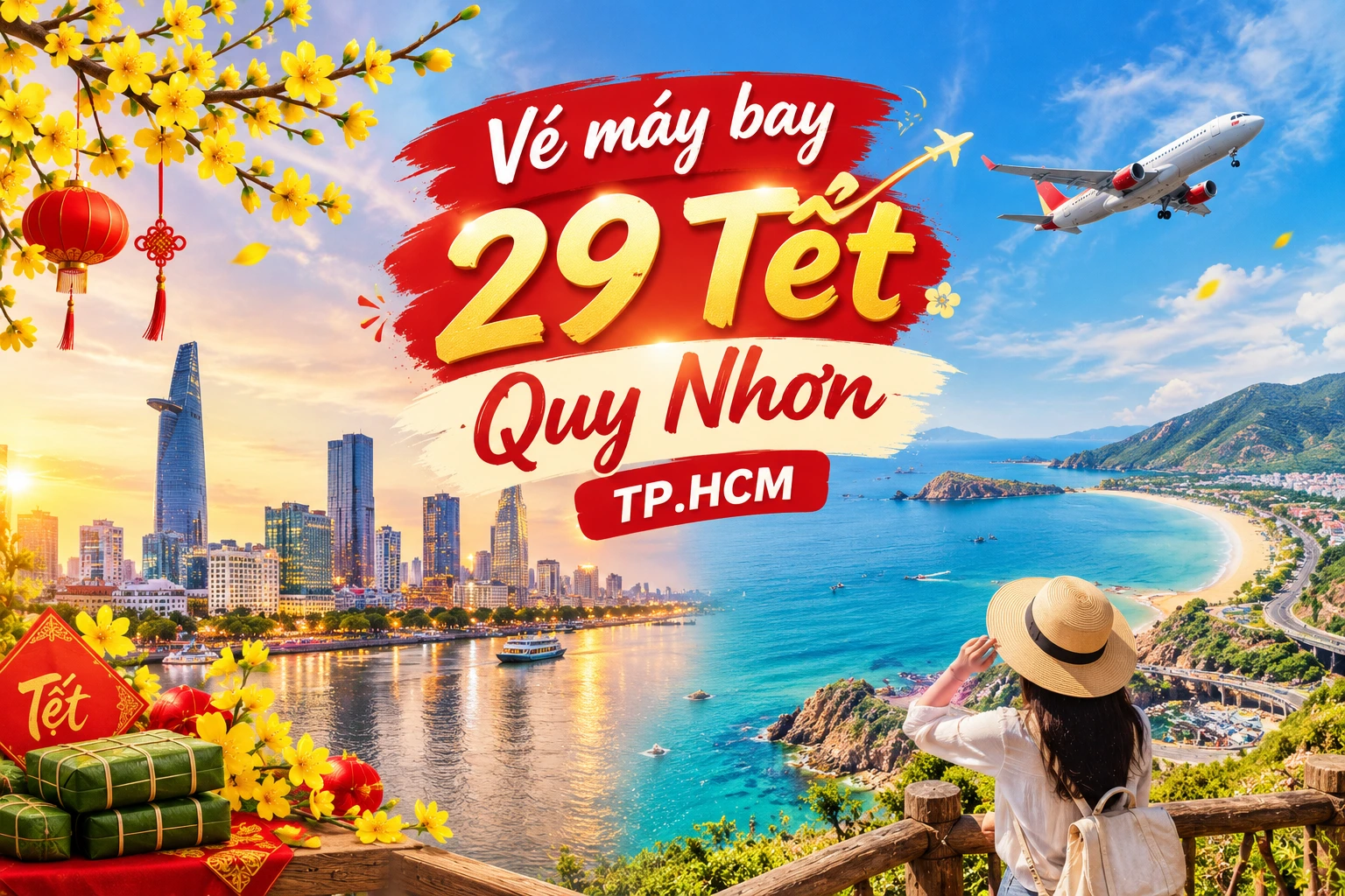 Vé máy bay 29 Tết Quy Nhơn – TP.HCM chỉ từ 1K, cập nhật mới nhất