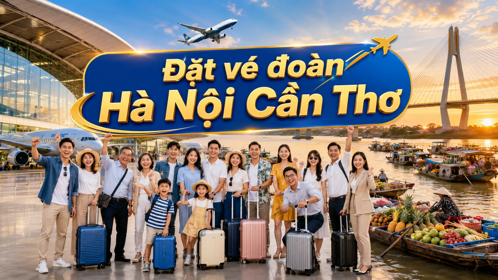 Đặt vé đoàn Hà Nội Cần Thơ giá ưu đãi